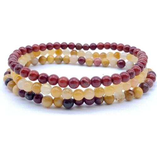 2019 Hot Stone Bead Bracelet Sets 4 mm Round Healing Energy Emotional Stability Women Girl Yoga Jewelry Gift For Her #20