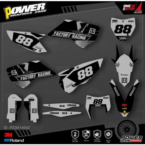 PowerZone Custom Team Graphics Decals 3M Stickers Kit For Husqvarna Sticker Decal 2014-15 TC FC 2015-16 FE TE 125 to 450cc 02