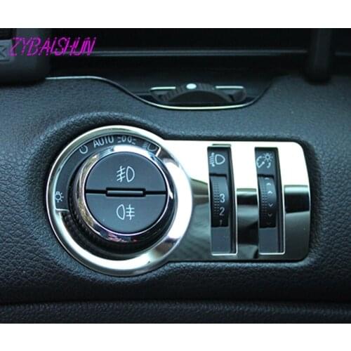 Stainless Steel for Chevrolet Malibu Cruze Trax Opel Mokka Astra J Regal GT / XT headlight switch sticker decoration