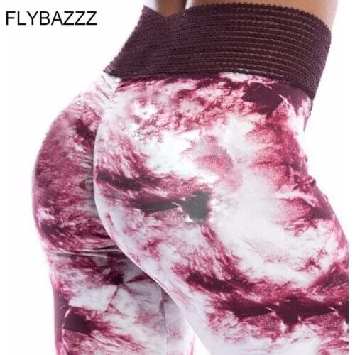 New Arrival Women High Waist Sexy Printed Yoga Leggings Tummy Control Workout Running Sports Capri Leggings 4 Way Stretch Tight