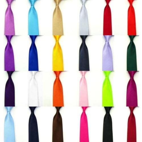 New Brand Men Kids Parent-child Blue Purple Red Neck Ties Mens Neck Tie Solid Adjustable Ties for Wedding Suit Business Party