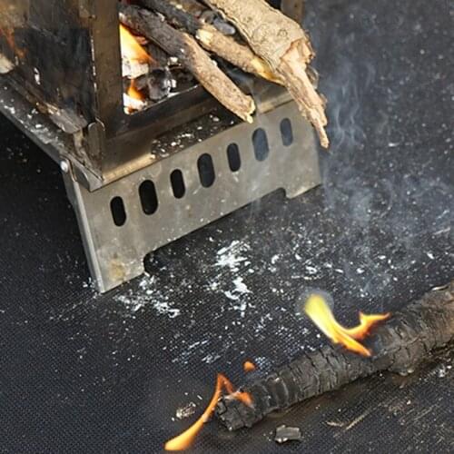 Barbecue Flame Retardant Protective Mat Outdoor Camping Cloth Floor Protection Mat Insulation Cushion Silicone Fireproof Cloth