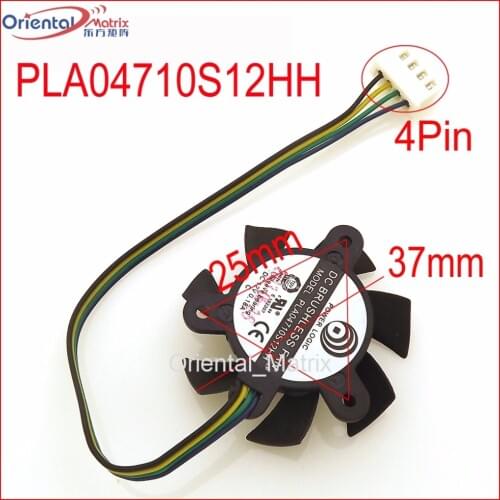 PLA04710S12HH 12V 0.18A 37mm 25*25*25mm 4Wire 4Pin Graphics Card Cooler Cooling Fan