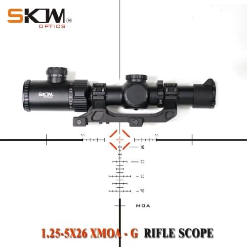SKWoptics 1.25-5x26 XMOA-G Tactical riflescopes 30 scope ring Hunting AK AR M4 sight compact rifle scope MOA reticle