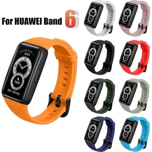 Silicone Watch Strap for Huawei Band 6 Smart Wristband Replacement Watchband Bracelet for Huawei Band 6 Strap Accessories
