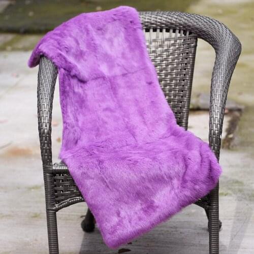 CX-D-135C Custom Size Handmade Real Rabbit Fur Carpet Rug In Living room blankets