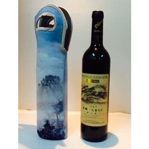Custom Design Red Wine Cooler Bag For Wine Bottle Neoprene Cooler Bag Cover Insulated Drink Sleeve Wine Cover Holder Waterproof