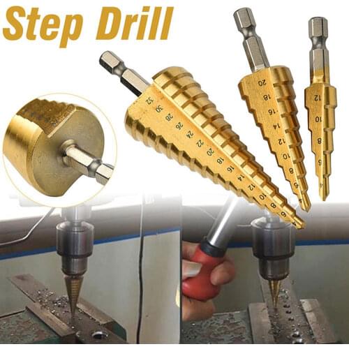 HSS Titanium Drill Bit Hexagonal Shank High Speed Steel Drill Wood Metal Hole Cutter Core Drills Tools 3-12mm 4-12mm 4-20mm