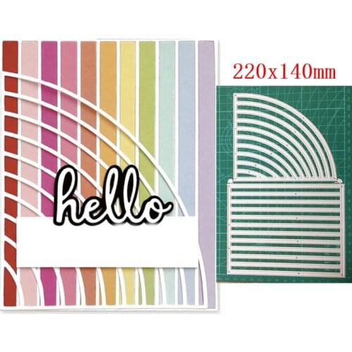 2021 New Metal Dies Rectangle Arc Background Frame Cutting Dies Stencils Dies For DIY Scrapbooking Embossing Die Cut Craft Dies