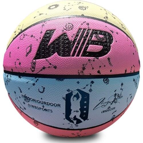 Ultraviolet light perception color-changing basketball Outdoor non-slip female student basketba,gift Pump + Needle + Bag
