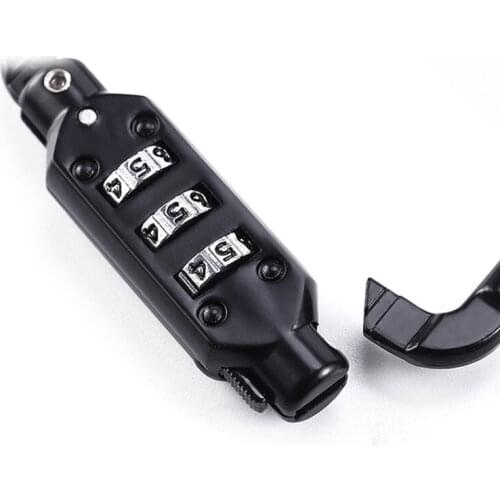 Bike Helmet Lock Mini Anti-Theft Resettable 3 Digit Bicycle Cable Luggage Buckle G92F