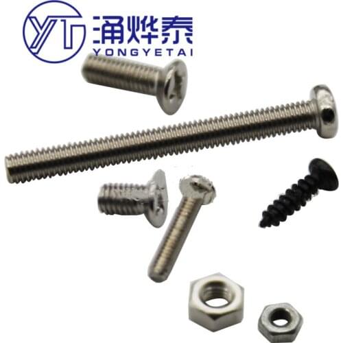 YYT 100PCS Screw screw m3 screw flat head screw nut m3 nut M2/M2.5 screw