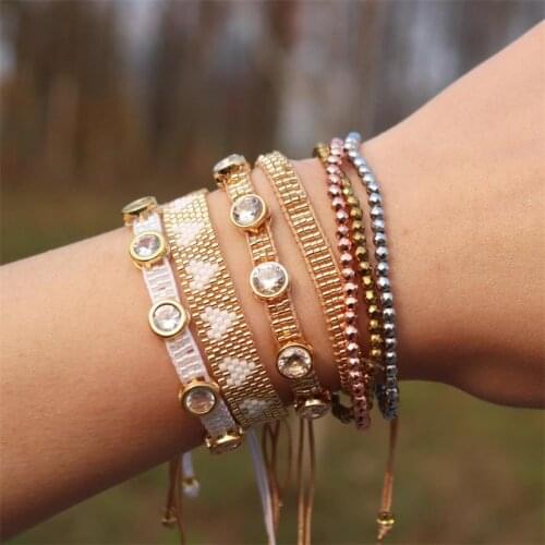 ZHONGVI Miyuki Bracelet Bohemian Heart Gold Bracelets Pulseras Mujer Moda Handmade Jewelry 2021 Best Friends Gifts Wholesale