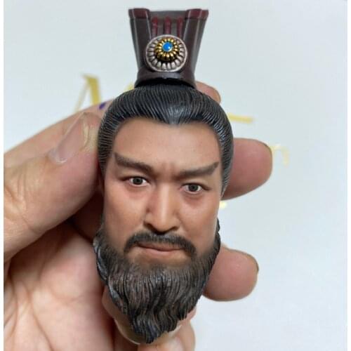 1/6 Male Ancient Chinese Emperor Sun Quan head sculpture for 12 inch action figure