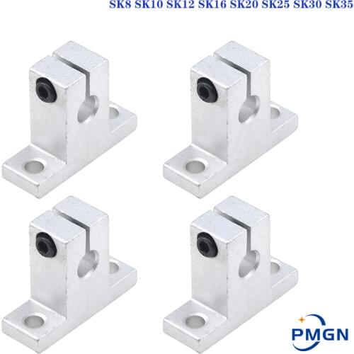 1PCS 4pcs SK8 SK10 SK12 SK13 SK16 SK20 SK25 SK30 High quality Shaft Support Linear Shaft Support Linear Rod CNC Router