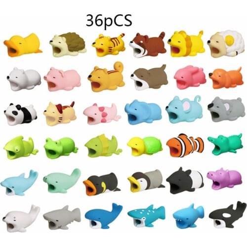1pcs Cute Cable Bite Animals Protector For Winder Iphone Charging Cord Cable Buddies Cartoon Cable Biter Phone Holder Accessory