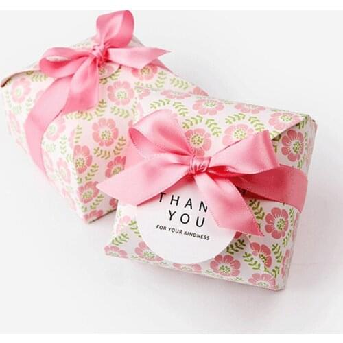 10Pcs Paper Gift Box for Wedding Birthday Christmas Cute Bow Candy Boxes Favor Present Boxes Packing Kids Gift Party Supplies