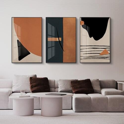 Abstract Wall Art Modern Geometry Canvas Painting Nordoc Print and Poster Landscape Wall Pictures for Home Living Room Decor