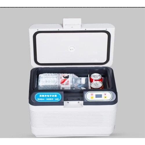 12V/220V 12L Double Refrigeration Car Refrigerator Mini Household Refrigerator Thermostat Can Be Refrigerated Display of Insulin