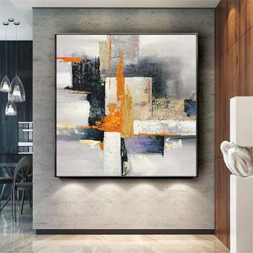 Large Abstract Modern Landscape Handmade colorful Abstract Style Thick Oil Painting on Canvas For Office Decorative Wall Art