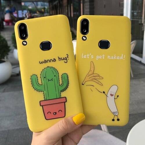 For Samsung Galaxy A10S A107 A107F Case Candy Color Soft Silicone Case Cover For Samsung A10S Phone Covers Cute Cactus Pattern