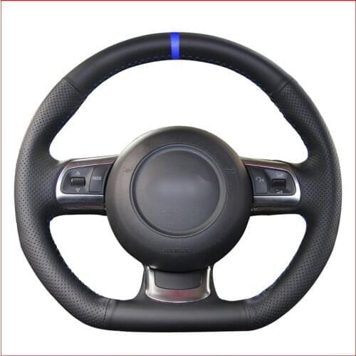 Blue Marker Artificial Leather Steering Wheel Cover for Audi TT TTS (8J) 2006-2014 A3 S3 (8P) Sportback 2008-2012 R8