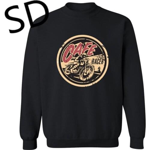 Dropshipping Vintage 3D Hoodies Men Motorcycle Racer Sweatshirt Men Cafe Racer streetwear hooded mantle sudadera hombre Clothing