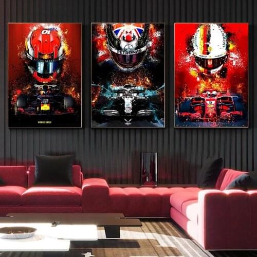 Formula 1 Alternative Posters and Prints Abstract Cars Paintings on The Wall Art Pictures for Living Room Wall Decor Cuadros