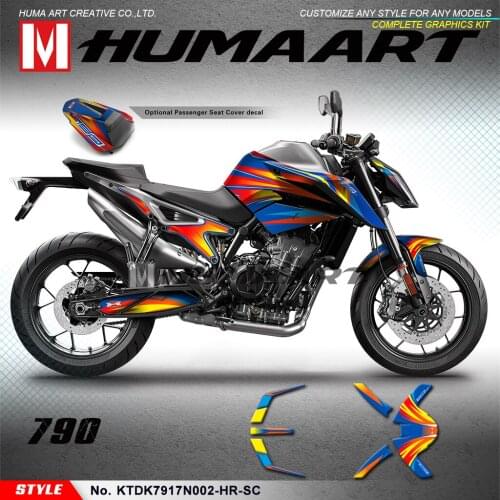 HUMAART Racing Motorcycle Graphics Full Vinyl Wrap Stickers Decals Kit for 890 R 2020 2021