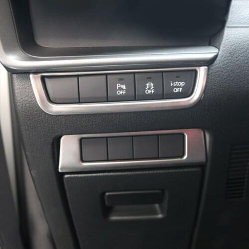 Stainless Steel Car Interior Headlight Lamp Switch Button Decoration Cover Trim Sticker For Mazda 3 Axela 2019 2020 Accessories