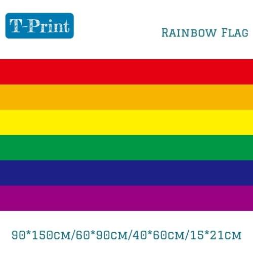 LGBT 150*90cm 3x5 Feet 60*90cm 15*21cm 40*60cm Colorful Rainbow Peace Flags Banner Pride Lesbian Gay Parade Flags Home Decor