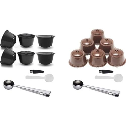 Refillable Coffee Capsule Machine for D0Lce Gusto with A Scoop, Brush and Spoon for Nescafe Machine Dolci