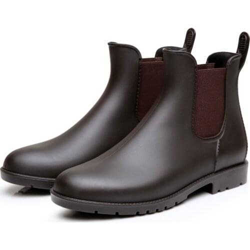 Men Rain Boots Man Chelsea Boots Male Ankle Boots Men Casual Boots Rubber Rain Shoes Waterproof Best-selling Style Size 38-43
