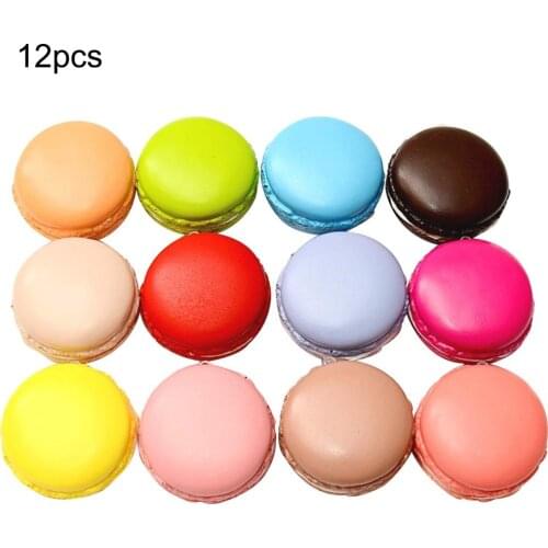 12 Pack Artificial High Imitation Macaron Cake Dessert Food Model Decoration Photography Props Crafts