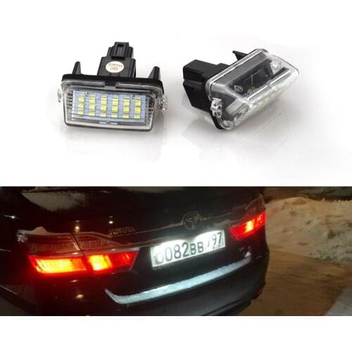 2PCS Car LED number License Plate Lights For Toyota Camry/YARIS/ EZ/VIOS orolla Prius C Ractis Verso S Signal Light