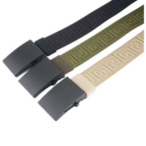 WarringStates New Military Tactical Belt Men Outdoor Nylon Belt Metal Automatic Buckle Canvas Belts for Men Length 120cm