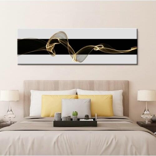 Nordic Abstract Geometric Mountain Landscape Wall Art Canvas Painting Golden Sun Art Poster Print Wall Picture for Living Room