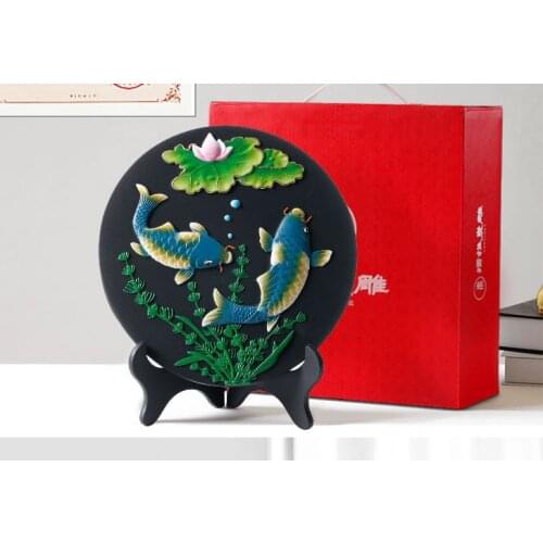 Removal formaldehyde Purify air -TOP business gift -office home Bamboo charcoal gold fishes Lotus flower decoration Sculpture