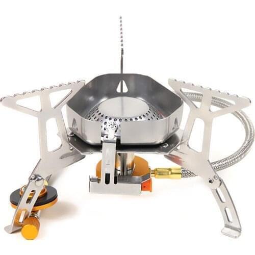Wind Proof Outdoor Gas Camping Stove Lighter Tourist Equipment Kitchen Cylinder Propane Grill Picnic Camping Accessories