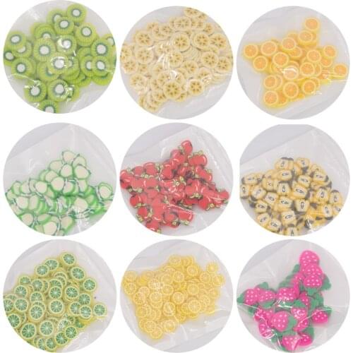 30g Fruit shape Polymer Clay Slices Sprinkles For Slimes Filling Charms Fluffy Mud Hairpin DIY Craft Handcraft Accessory