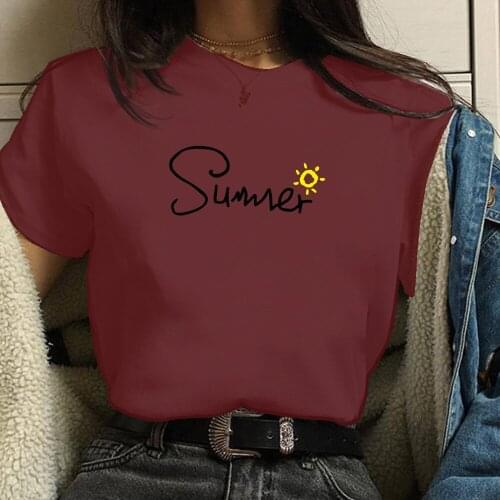 15 Colors Women 2021 Summer Short Sleeve Fashion Print Lady T-shirts Top T Shirt Ladies Womens Graphic Female Tee TX00138