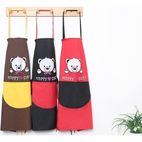 1PC Adult Parental Restaurant Cooking Cartoon Fashionable Cotton Sleeveless Apron Cute Painting Multi-purpose Apron OK 0851