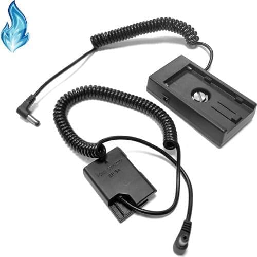 10Sets7.2V / 12V NPF Battery Plate with Coiled DC Cable + ep-5a for Nikon D5600 D5500 D5300 D5200 D5100 D3300 D3400 P7800 P7700