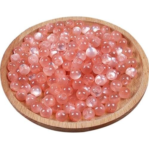 R3MA 10Pcs/Set 11.5mm Resin Round Beads Cheongsam Pearlescent Small Buttons Imitation Jade Partial Holes Sewing Buckle for Shirt