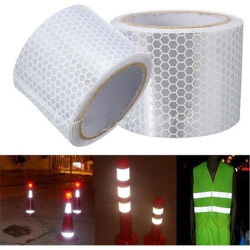 10 pcs/lot Car-styling 3m*5cm Reflective Strips Car Stickers Motorcycle Decoration Automobiles Safety Warning Mark