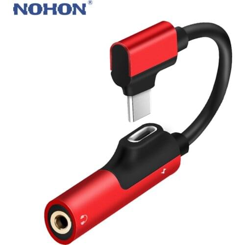 2 in 1 USB to Jack Type C Cable Adapter For Samsung Galaxy S8 S9 S10 Plus huawei P20 Type-C 3.5mm AUX Audio Earphone Converter