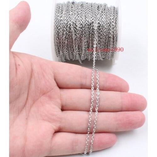 20meter Lot Wholesale Lots stainless steel Flat Oval Link Chain Jewelry finding Marking DIY Strong