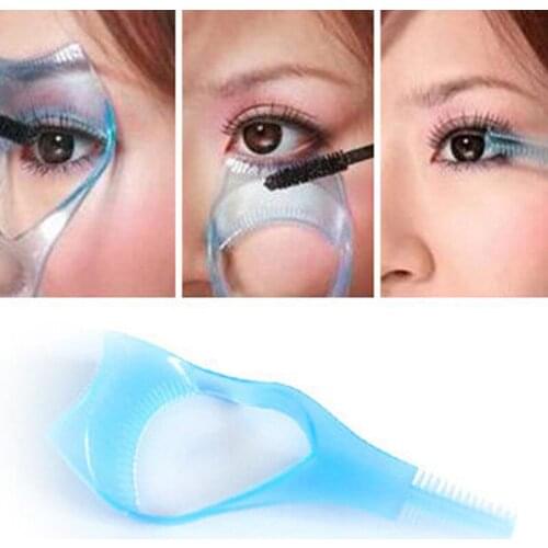3 in 1 Mascara Eyelash Card Protector Eyeshadow Eyelash Mascara Shields Mascara Applicator Comb Eyelash Tools