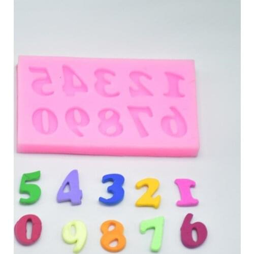 Baking 3D Numbers Silicone Molds Party Fondant Cake Decorating Tools Candy Chocolate Gumpaste Mold Soap Clay Moulds