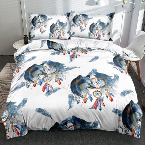 3D Custom Design Beddings Sets Pillow Shames Linens Bed Set Comforter Covers King Queen Full Twin Size White Bohemian Bedclothes